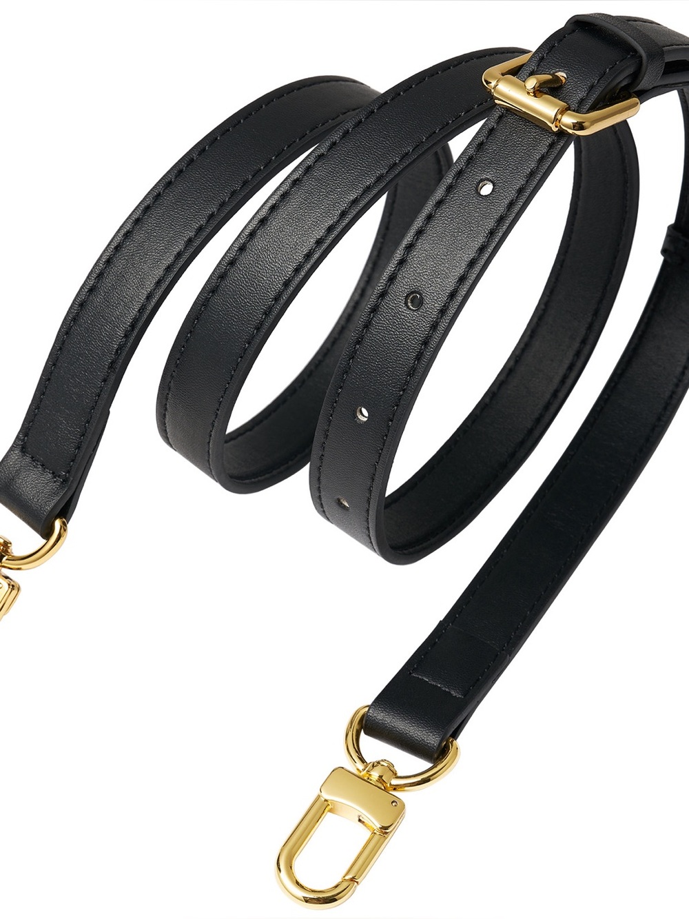 Black Adjustable Crossbody Replacement Strap for Multiple Handbags